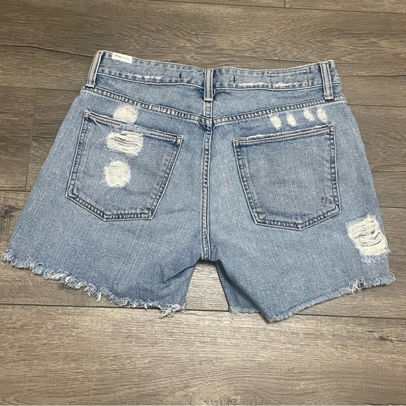 Lovers + Friends Cut Off Denim Distressed Shorts 5" inseam Cotton Sz 29 - Picture 2 of 8